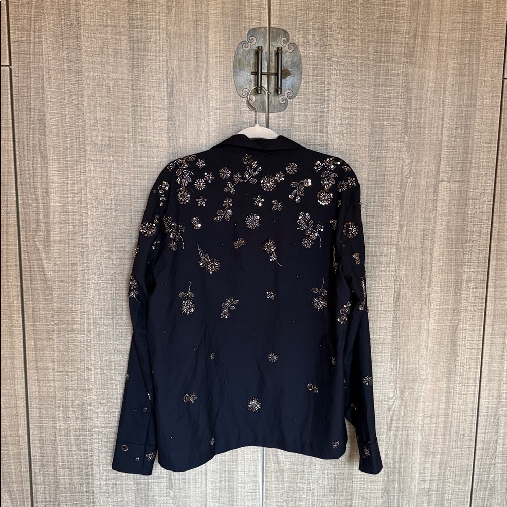 Zara Studio Limited Edition Flowy Sequined Shirt - Picture 13 of 17